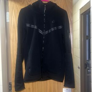 lNike Tech Fleece Full Zip Hoodie - BLACK